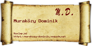 Muraközy Dominik névjegykártya
