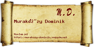 Muraközy Dominik névjegykártya